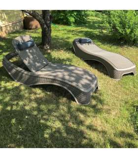 Шезлонг NEWPORT 199x75,5x43,5см, светло-серый