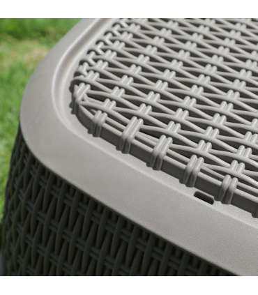 Шезлонг NEWPORT 199x75,5x43,5см, светло-серый