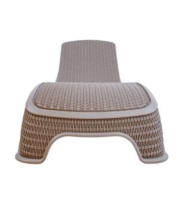 Шезлонг NEWPORT 199x75,5x43,5см, светло-серый