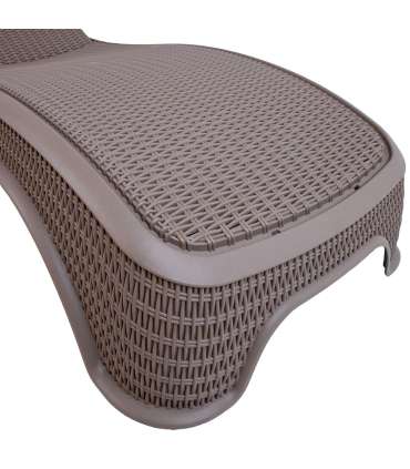 Шезлонг NEWPORT 199x75,5x43,5см, светло-серый