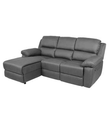 Nurgadiivan BERIT VN manuaalne recliner 214x160/95xH98cm, tumehall