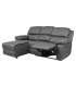 Nurgadiivan BERIT VN manuaalne recliner 214x160/95xH98cm, tumehall
