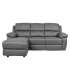 Nurgadiivan BERIT VN manuaalne recliner 214x160/95xH98cm, tumehall