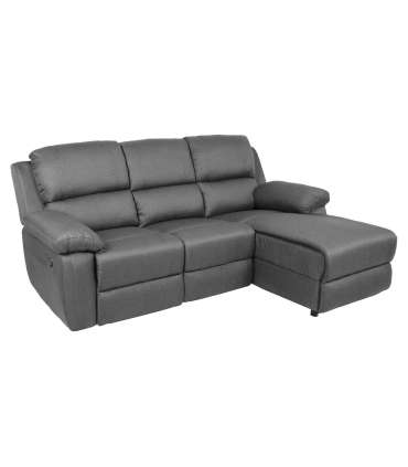 Nurgadiivan BERIT PN manuaalne recliner 214x95/160xH98cm, tumehall
