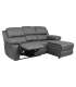 Nurgadiivan BERIT PN manuaalne recliner 214x95/160xH98cm, tumehall