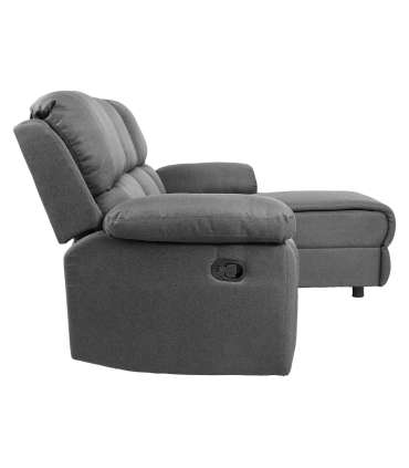 Nurgadiivan BERIT PN manuaalne recliner 214x95/160xH98cm, tumehall