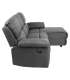 Nurgadiivan BERIT PN manuaalne recliner 214x95/160xH98cm, tumehall