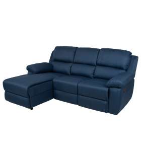 Nurgadiivan BERIT VN manuaalne recliner 214x160/95xH98cm, tumesinine