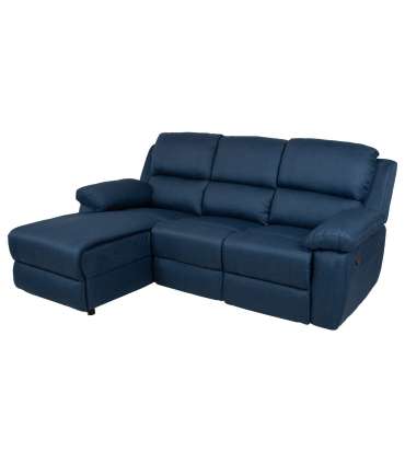 Nurgadiivan BERIT VN manuaalne recliner 214x160/95xH98cm, tumesinine