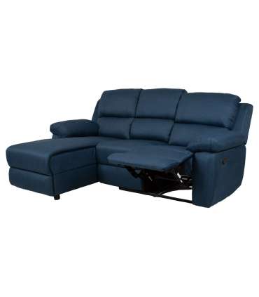 Nurgadiivan BERIT VN manuaalne recliner 214x160/95xH98cm, tumesinine