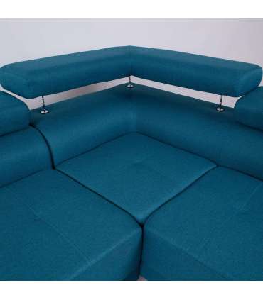 Nurgadiivan GALVIN PN 263x86/185xH70/84cm, meresinine