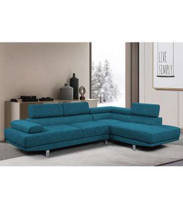 Nurgadiivan GALVIN PN 263x86/185xH70/84cm, meresinine