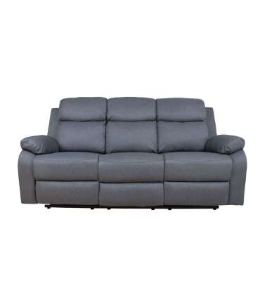 Diivan REX 3-kohaline manuaalne recliner 186x81xH103cm, tumehall