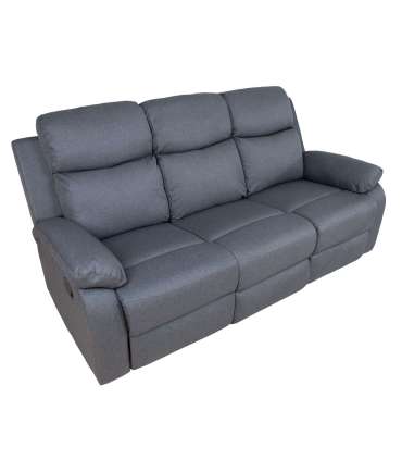 Diivan REX 3-kohaline manuaalne recliner 186x81xH103cm, tumehall