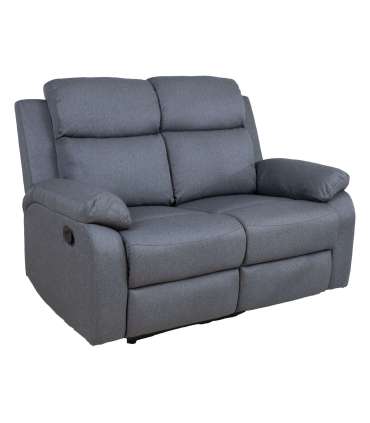 Diivan REX 2-kohaline manuaalne recliner 133x81xH103cm, tumehall