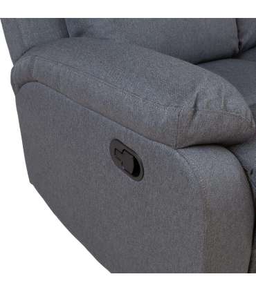 Diivan REX 2-kohaline manuaalne recliner 133x81xH103cm, tumehall