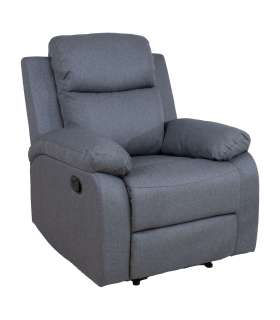 Tugitool REX manuaalne recliner 80x81xH103cm, tumehall