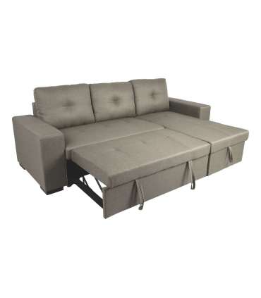 Nurgadiivanvoodi CARITA 240x90/160xH94cm, beež