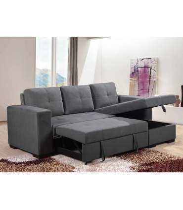 Nurgadiivanvoodi CARITA 240x90/160xH94cm, tumehall