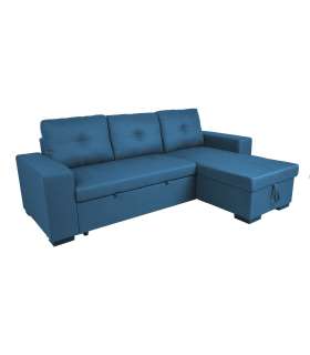 Nurgadiivanvoodi CARITA 240x90/160xH94cm, tumesinine