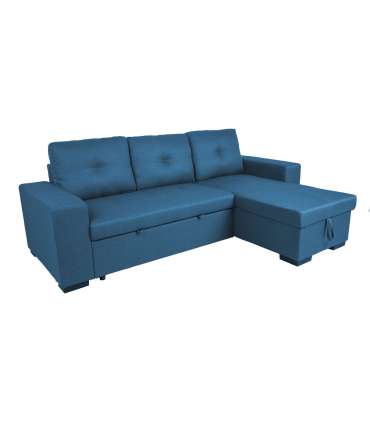 Nurgadiivanvoodi CARITA 240x90/160xH94cm, tumesinine