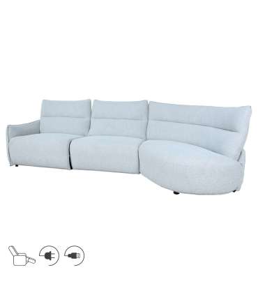 Nurgadiivan CANNES PN elektriline recliner 310x91/101xH92cm, helehall