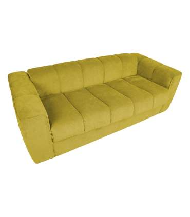 Diivanvoodi STELLA vedrumadratsiga 206x94xH70cm, kollane