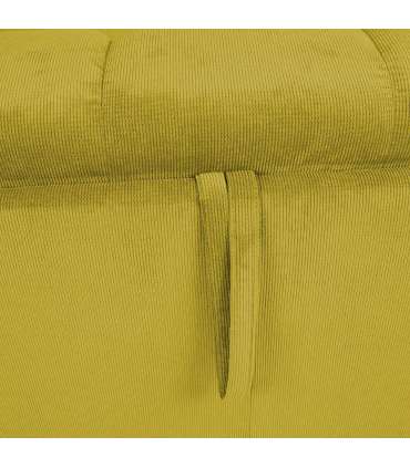 Diivanvoodi STELLA vedrumadratsiga 206x94xH70cm, kollane