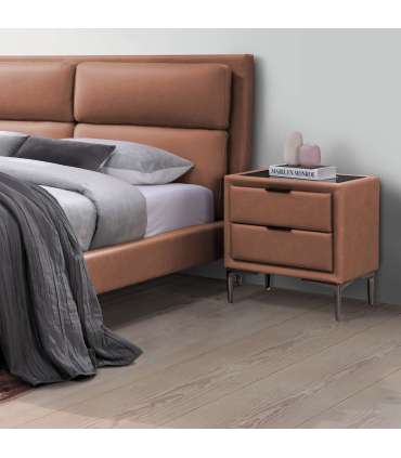 Öökapp LENA 50,5x41xH54cm, konjakipruun