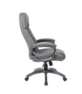 Töötool HOWARD, 66x75,5xH116-123,5cm, hall, kunstnahk, plastik