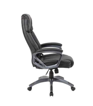 Töötool HOWARD, 66x75,5xH116-123,5cm, must, kunstnahk, plastik