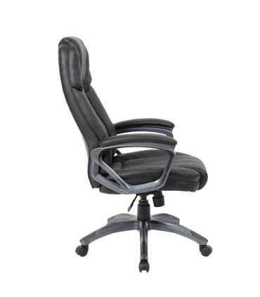 Töötool HOWARD, 66x75,5xH116-123,5cm, must, kunstnahk, plastik