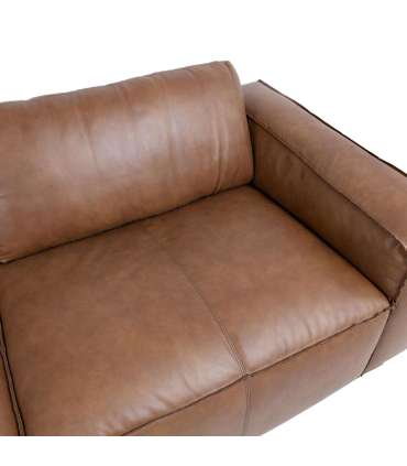Diivan BURTON 2-kohaline, pruun nahk