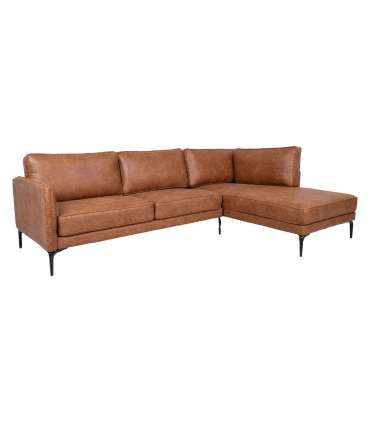 Nurgadiivan SOFIA PN 257x83/168xH82cm, pruun