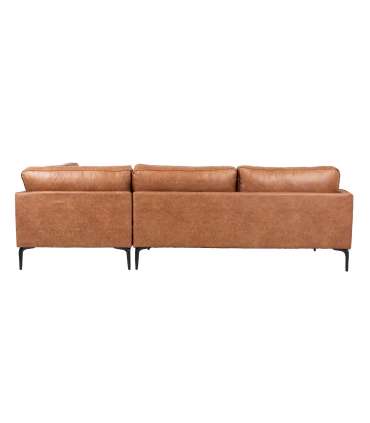 Nurgadiivan SOFIA PN 257x83/168xH82cm, pruun