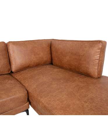 Nurgadiivan SOFIA PN 257x83/168xH82cm, pruun