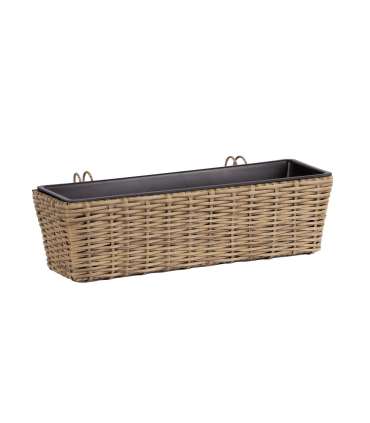 Rõdu lillekast WICKER 60x20xH17cm, beež