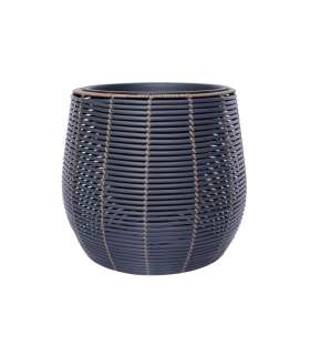 Lillepott WICKER D45xH40cm, must/pruun