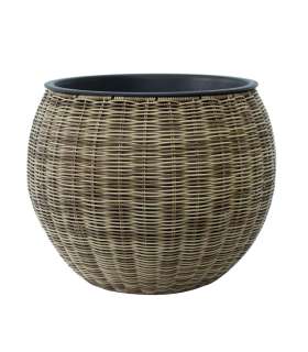 Lillepott WICKER D40xH32cm, helepruun