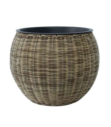 Lillepott WICKER D40xH32cm, helepruun