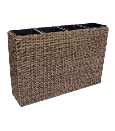 Lillekast WICKER 89x24xH60cm, helepruun