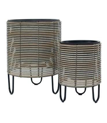 Lillepott WICKER D36xH48cm, bee˛ikashall