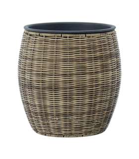Lillepott WICKER D30xH30cm, helepruun