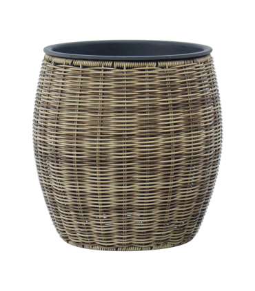 Lillepott WICKER D30xH30cm, helepruun
