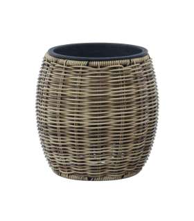 Lillepott WICKER D20xH20cm, helepruun