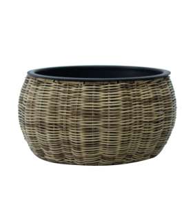 Lillepott WICKER D37xH19cm, helepruun