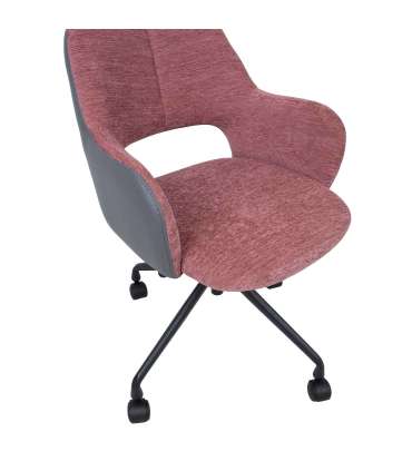 Töötool KENO ratastega, tumeroosa/hall