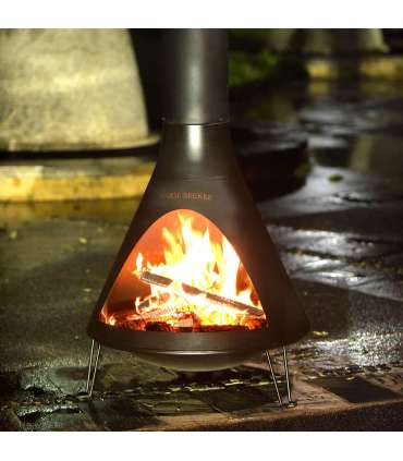 Välikamin-tulease WARM SEEKER D70xH171cm, must, teras