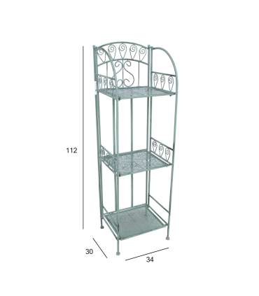 Полка MINT 34x27xH114см, антично-зеленая