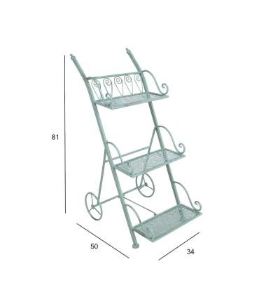 Полка MINT 37x49xH81см, антично-зеленая